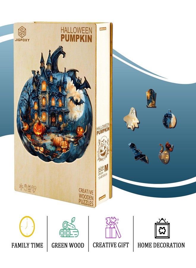 Jigfoxy Wooden Puzzles for Adults, Halloween Pumpkin Wood Puzzle for Adults, Unique Animal-Shaped Wooden Jigsaw Puzzle, Christmas Thanksgiving Gifts for Family and Friends (S-8.5 * 7.8in-100pcs) - Image 4